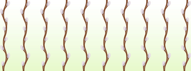 easter background digital paper willow horizontal banner