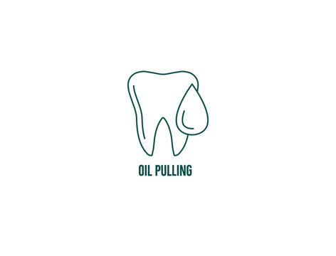 teeth oil pulling icon vector illustration 