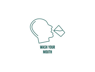 wash your mouth icon vector illustration 