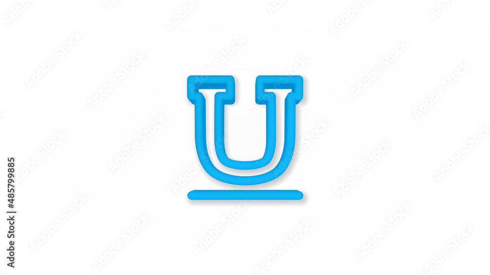 Poster text edit 3d line flat color icon. realistic vector illustration. pictogram isolated. top view. colo