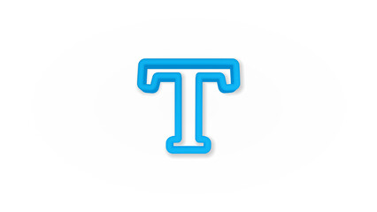 Text edit 3d line flat color icon. Realistic vector illustration. Pictogram isolated. Top view. Colorful transparent shadow design.