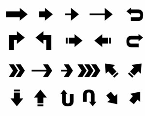 Illustration vector graphic a set of arrow icons