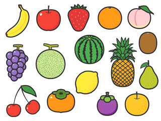 いろいろな果物　イラストセット