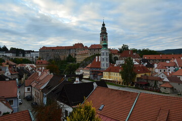 Fototapeta na wymiar Panorama of Český Krumlov 