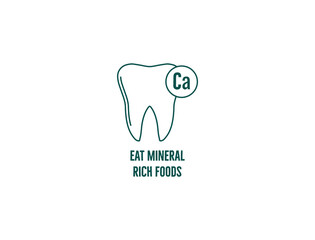 Eat mineral-rich food icon vector illustration 