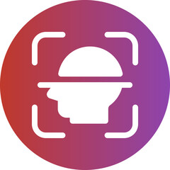 face scan gradient icon