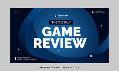 Editable Gaming thumbnail design for gaming videos. Live streaming video thumbnail. game review thumbnail design fully editable vector thumbnail