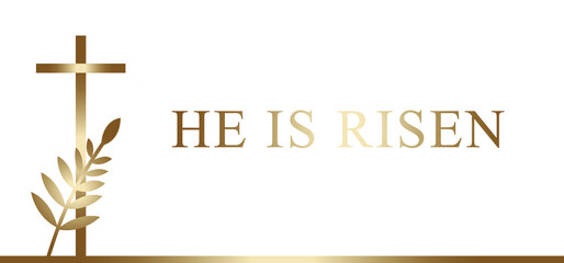 HE IS RISEN - Easter Banner.