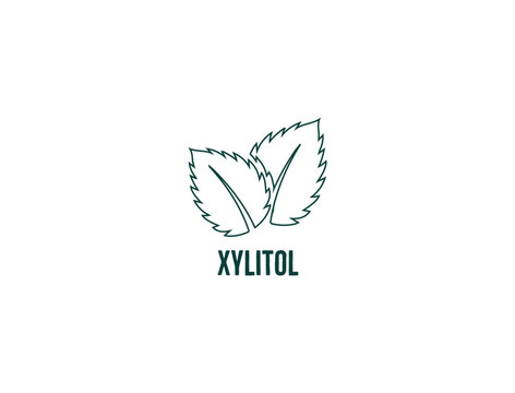 xylitol leaf icon vector illustration 