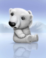 polar bear in the snow