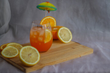 orange juice and lemon