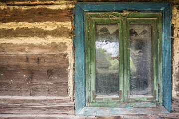 Traditional old wooden house in Breb (Brebre), Maramures, Romania