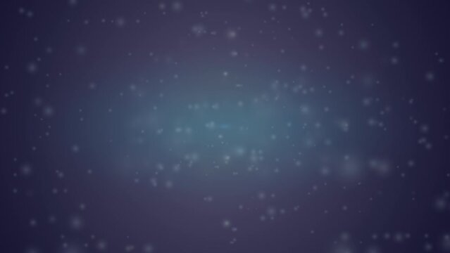 Bigbang animation with galaxy.Particles stars dust on dark blue background.