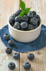 Organic blueberries. Healthy food. Vegan, fruits of the forest