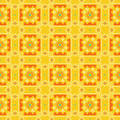 Ethnic geometrical seamless pattern - colorful vector background