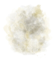 Watercolor blurred background brown with beige on white background. Paint stains. Abstract golden sublimation texture