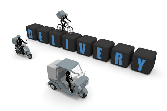 Work to deliver food. Deliver quickly. Deliver food by motorcycle. A person who works part-time as a delivery service.