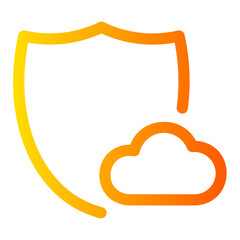 cloud computing gradient icon