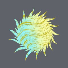 Sun with blue and yellow gradient
