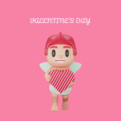 cupid character valentine's day concept