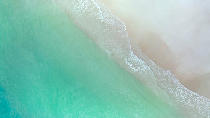 Top view of  the Ocean Tropical Beach background