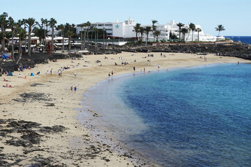 Spain. Lanzarote. Playa Blanca Flamingo beach