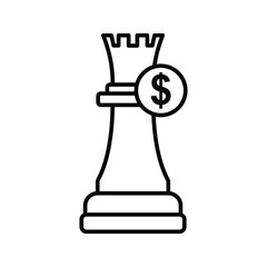 Chess icon, Strategy, Checkmate. Vector illustration