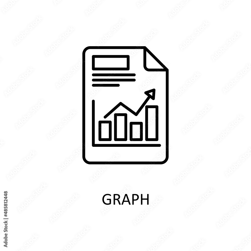 Poster graph vector outline icon design illustration. banking and payment symbol on white background eps 10