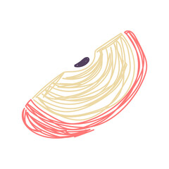 Apple fruit. Hand drawn vector illustration. Pen or marker doodle sketch.