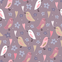 Cute birds pattern