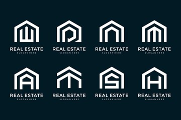 real estate letter logo collection monogram