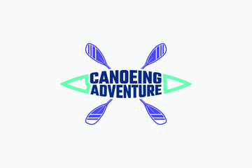 Kayaking or Canoeing Adventure Logo Template