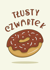 Tłusty Czwartek. Wektor. Ilustracja