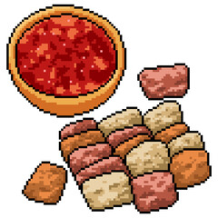 pixel art meat nugget snack
