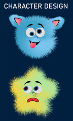 character fur design vector file