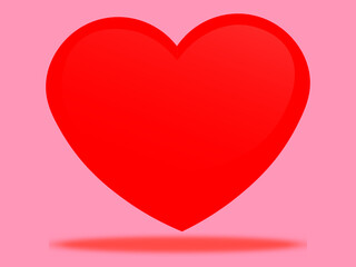 red heart vector illustration 