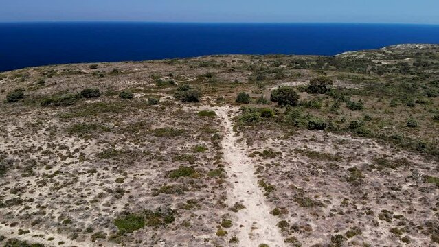 Aerial view of the landscape on Kos island