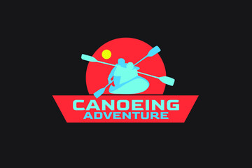 Kayaking or Canoeing Adventure Logo Template