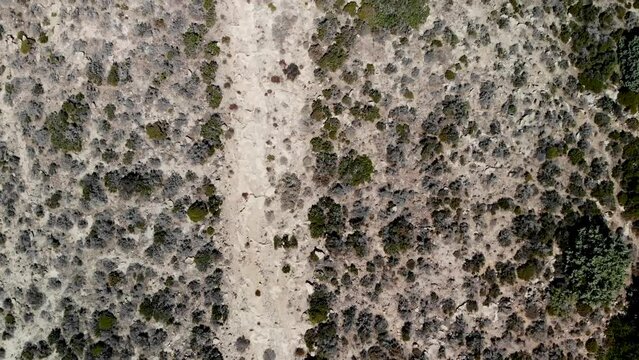 Vertical aerial shot of the landscape of Kos island