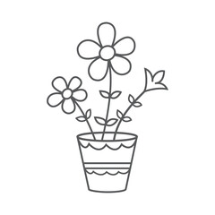 Flower Line Art - 1