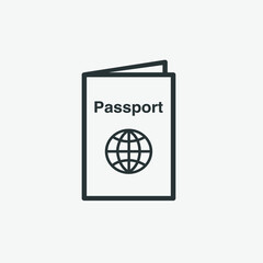 passport, document vector icon flat isolated symbol