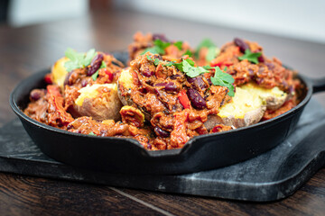 Baked Potato with Mole Sauce