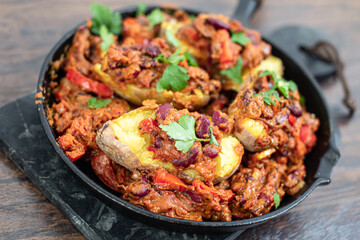 Baked Potato with Mole Sauce