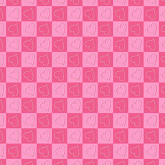 Seamless pattern line heart background