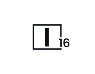 Obraz premium I16, 16I Initial letter logo