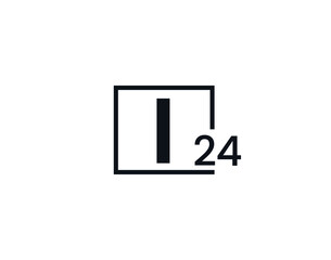 Obraz premium I24, 24I Initial letter logo