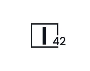 Obraz premium I42, 42I Initial letter logo