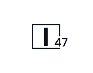 Obraz premium I47, 47I Initial letter logo
