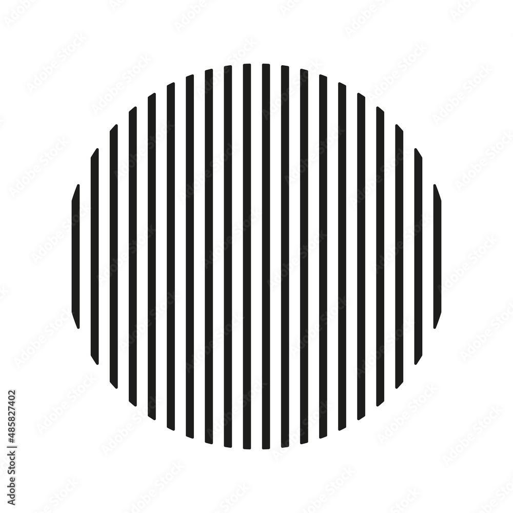 Aufkleber abstract linear circle element. lines in circular shape. vector isolated on white.