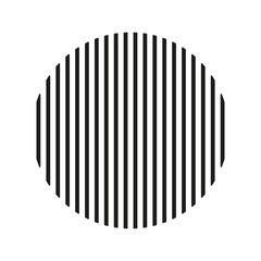 Abstract linear circle element. Lines in circular shape. Vector isolated on white.